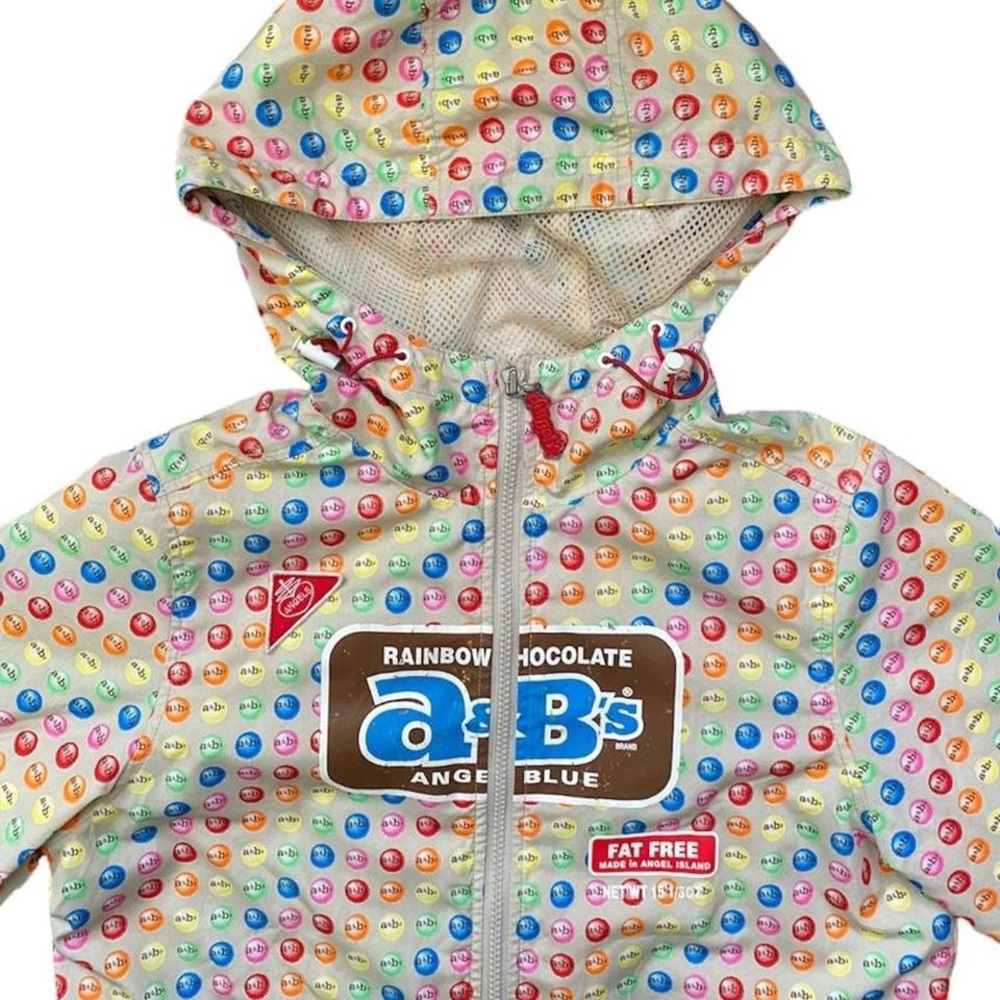 Angel Blue Candy Rainbow Chocolate Dot Hooded Jacket - Picture 2 of 5